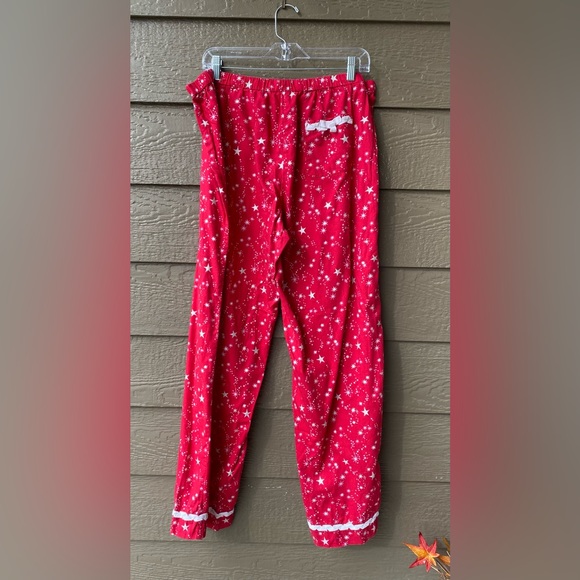 Victoria's Secret Flannel Pajama Set XL Women’s Red Stars Print Christmas, 2009 - Picture 16 of 16